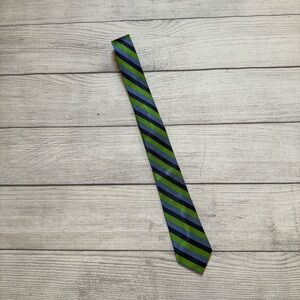 Crewcuts Navy, Blue, and Green Diagonal Stripe Tie